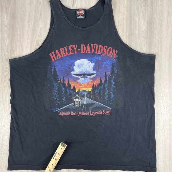 Harley Davidson Y2K 2003 Milwaukee Legends Roar Mens Muscle Tee Tank 2XL - Picture 8 of 9